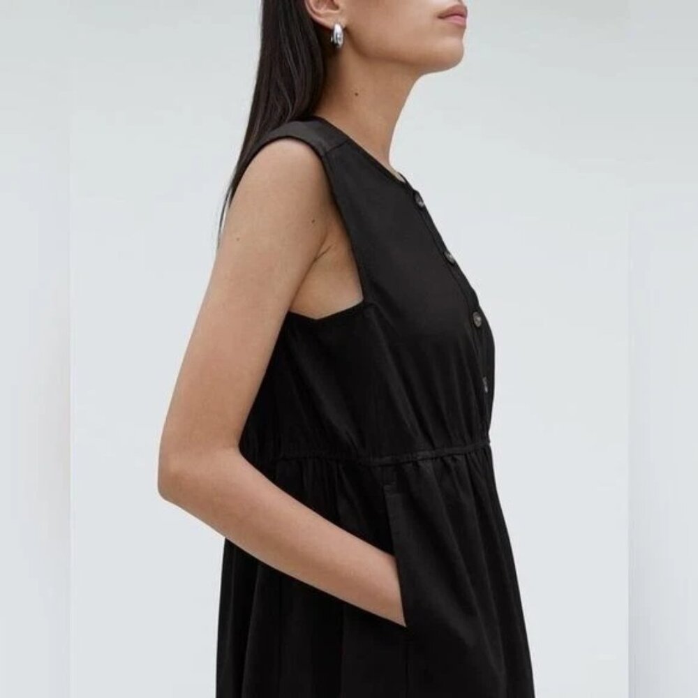 NWOT Everlane The Tiered Midi Dress Black - Size S - Picture 2 of 14